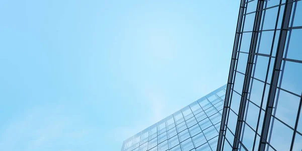 Vista Ángulo Bajo Arquitectura Futurista Edificio Oficinas Rascacielos Con Nube — Foto de Stock
