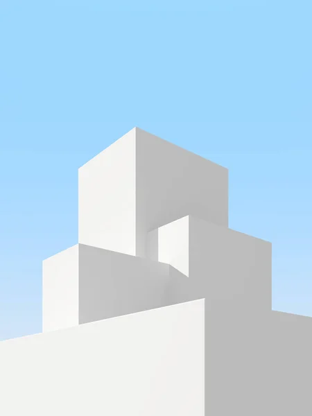 Illustratie Van Abstracte Architectuurachtergrond Minimale Architectuurposter — Stockfoto