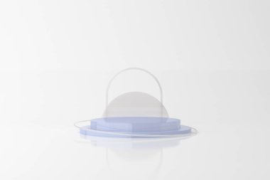 Soyut geometri podyumu, Minimal, Ürün sunumu. 3B görüntüleme.