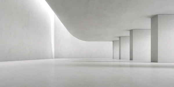 Rendering Eines Leeren Betonraums Mit Licht Und Schatten Der Wand — Stockfoto
