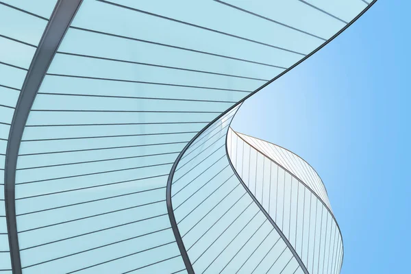 Low Angle View Van Futuristische Moderne Architectuur Skyscraper Van Bedrijfsgebouw — Stockfoto