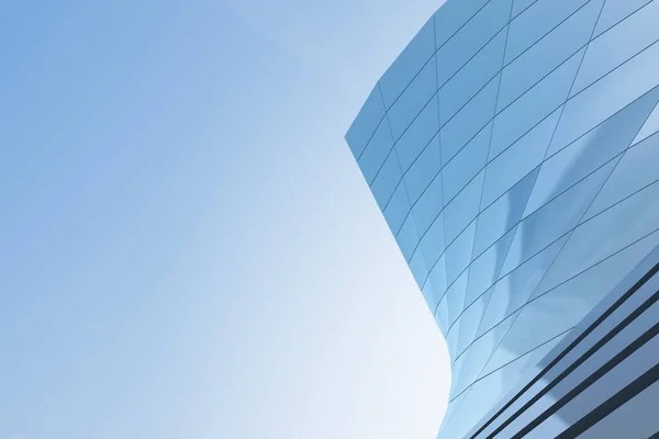 Vista Ángulo Bajo Arquitectura Moderna Futurista Rascacielos Del Edificio Oficinas — Foto de Stock