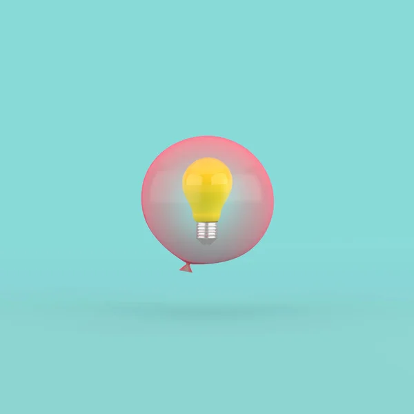 红色气球灯泡3D渲染 — 图库照片