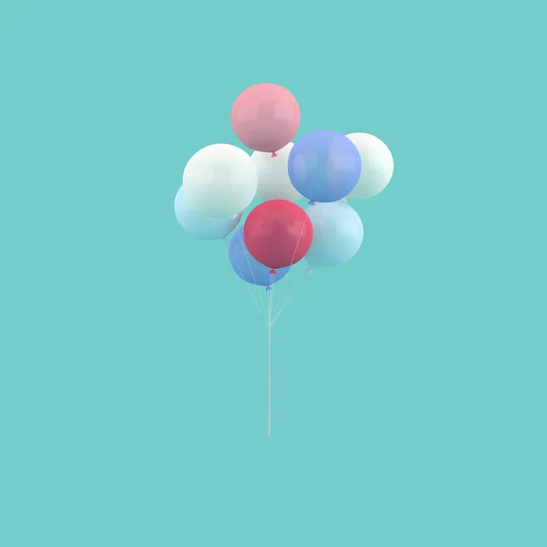 Renderização Balões Coloridos — Fotografia de Stock