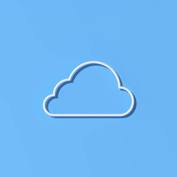 Illustration Concept Cloud Computing Style Outline Rendu — Photo