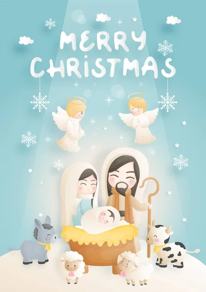 Bebek İsa, Meryem ve Yusuf 'un eşek ve diğer hayvanlarla birlikte ahırda olduğu bir Noel doğumu çizgi filmi. Hıristiyan dini