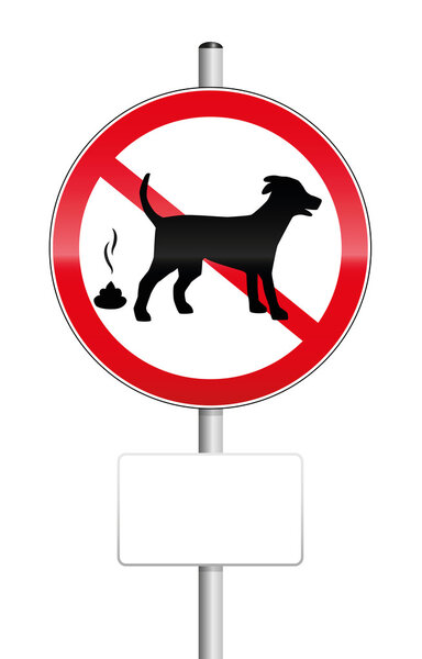 No Poop Zone Traffic Sign Dogs