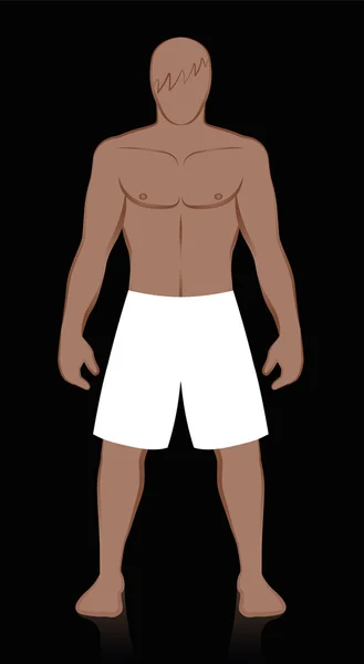 Bermuda Blank Bianchi Costumi da bagno Uomo — Vettoriale Stock