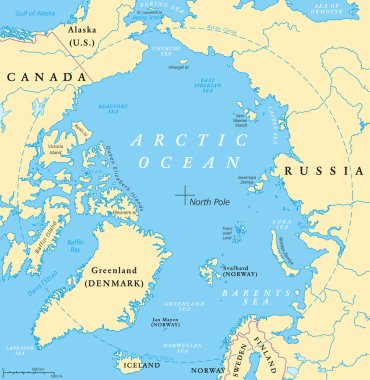 Arktik Okyanusu harita