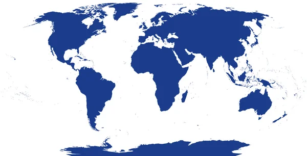 Silueta del mapa del mundo — Archivo Imágenes Vectoriales