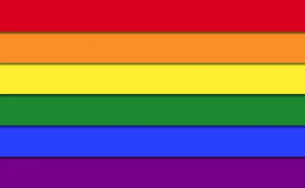 Lgbt の動きの虹の旗 — ストックベクタ