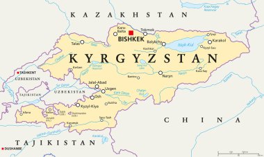 Kırgızistan siyasi haritası