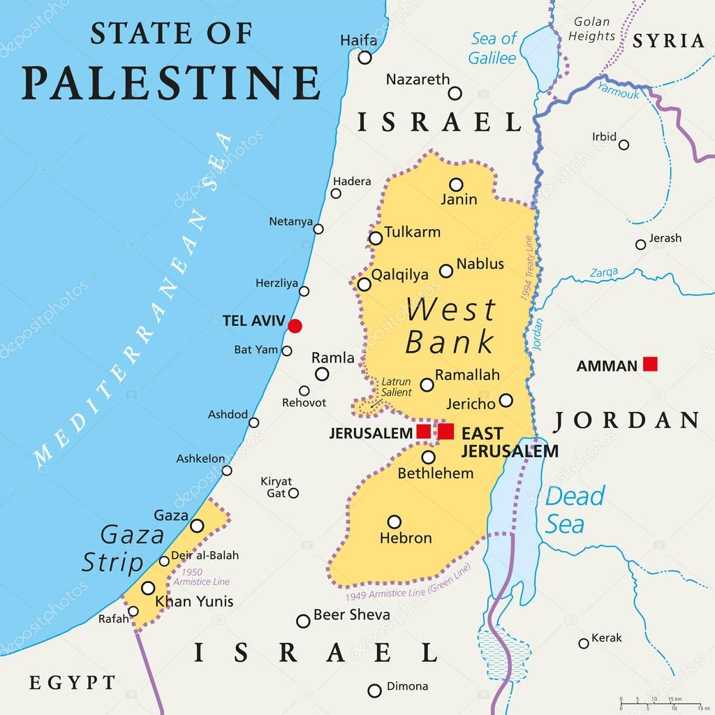 betlehem karta Tillstånd av Palestina politiska karta — Stock Vektor © Furian  betlehem karta