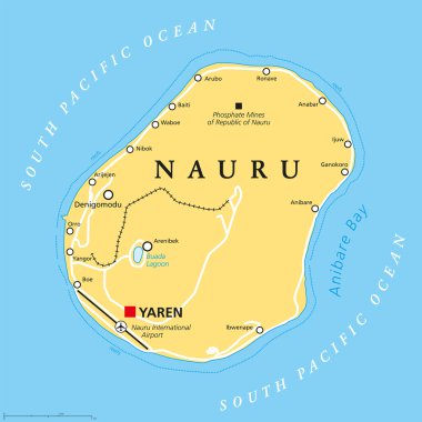 Nauru siyasi harita
