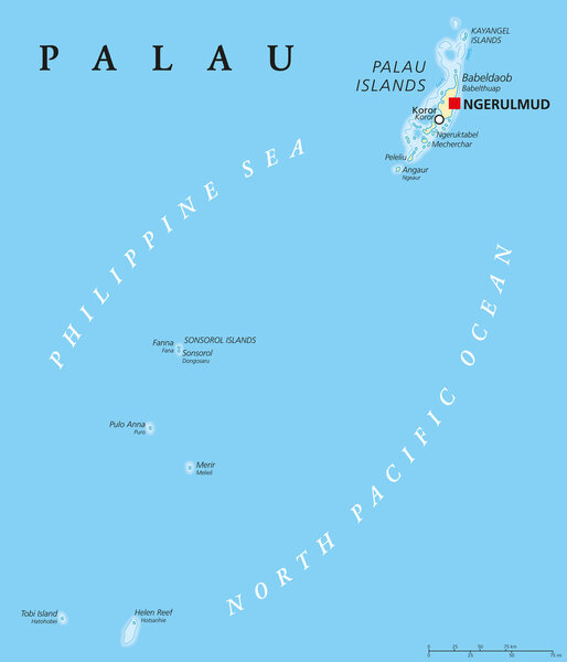 Palau Political Map