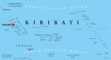 Kiribati Political Map clipart
