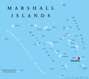 Marshall Adaları siyasi harita