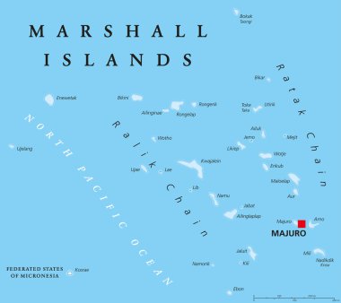 Marshall Islands Political Map clipart