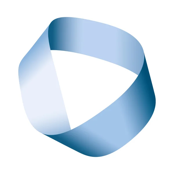 Blauwe Moebius strip of Mobius band — Stockvector