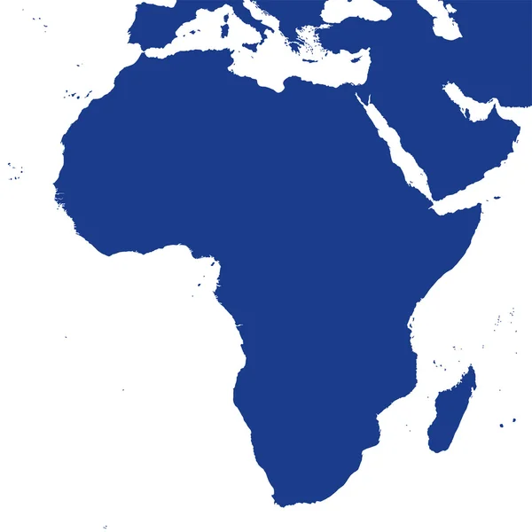 África silhueta mapa político —  Vetores de Stock