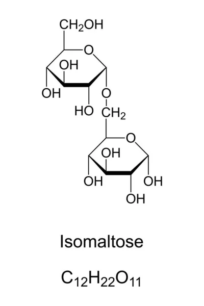 Isomaltose Structure Chimique Disaccharide Similaire Maltose Pyranose Sucre Réducteur Produit — Image vectorielle