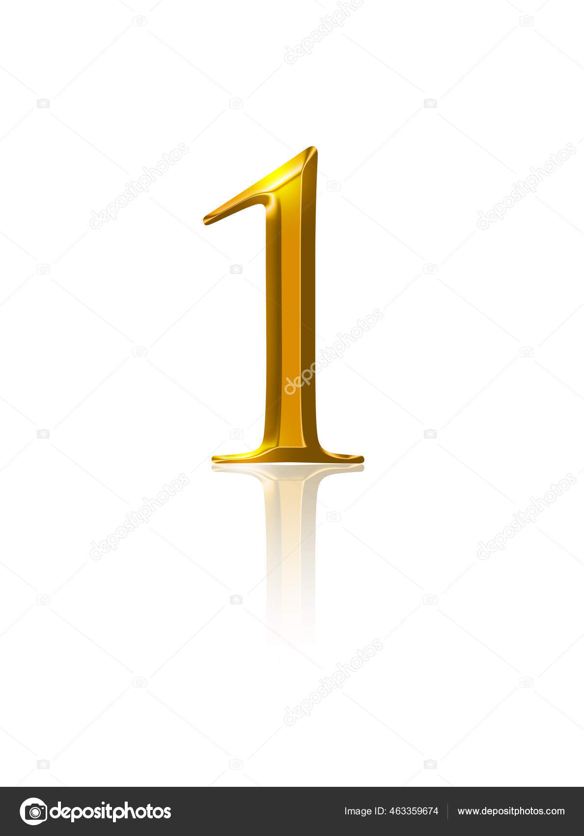 黄金数字超过白色1号的符号代表一个单一的实体第一名或获奖者最好的最富有的最伟大的或其他达成的目标