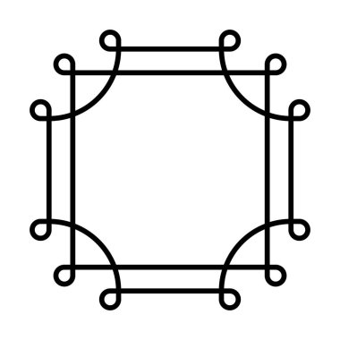 Üst üste binen köşeli karelerin Thai yantra 'sı, Süleyman' ın Halkası olarak da bilinir. Antik sembol ve mühür, ilk olarak İndus vadisinde tasvir edildi, bir yüzük, tılsım ya da tılsım üzerinde koruma olarak kullanıldı. Vektör.