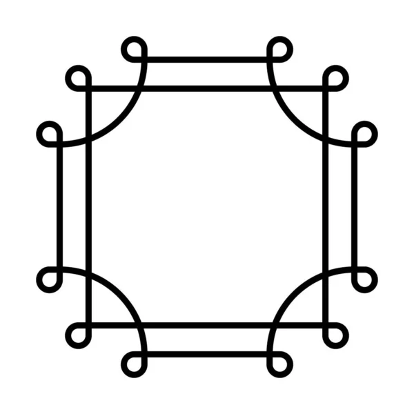 ソロモンの環として知られているループコーナーと重複正方形のタイのYantra 古代のシンボルとシールは 最初にインダス渓谷に描かれ リング お守りやお守りの保護として使用されます ベクトル — ストックベクタ