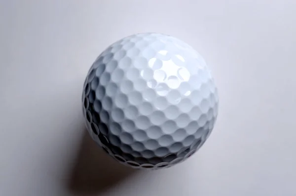 Ein Einziger Weißer Golfball Von Oben Amerikanischer Golfball Mit Speziellen — Stockfoto