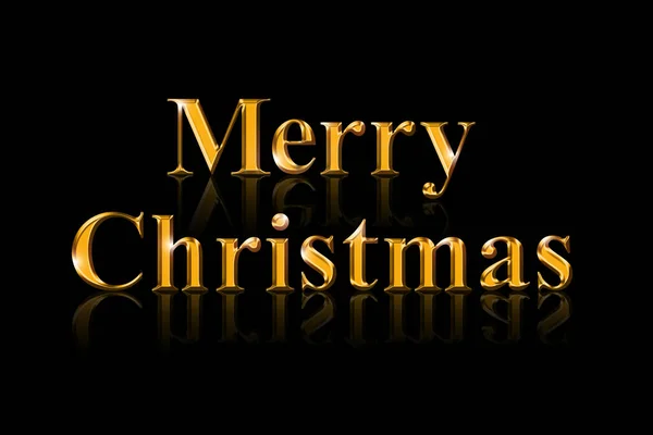 Siyah Arka Planda Altın Harflerle Mutlu Noeller Geleneksel Olarak Ngilizce — Stok fotoğraf