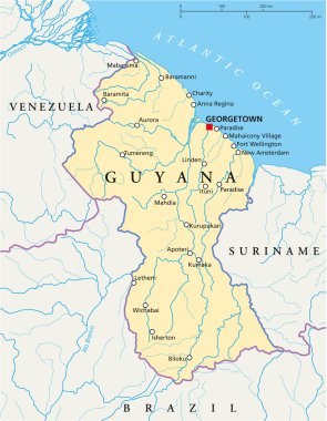 Guyana siyasi Haritası