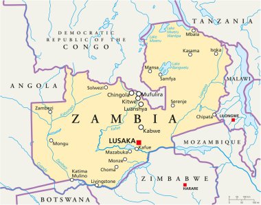 Zambiya siyasi haritası