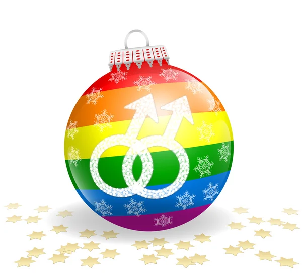 Bola de Natal gay — Vetor de Stock