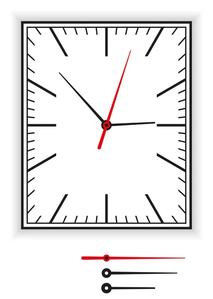 長方形の時計の顔 — ストックベクタ