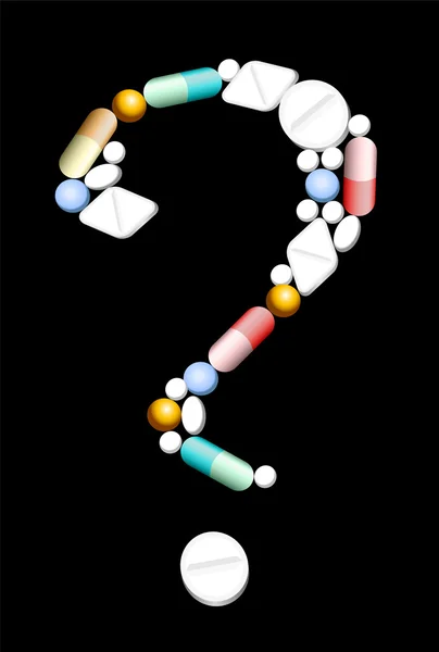 Medicine Question Mark — Stock Vector