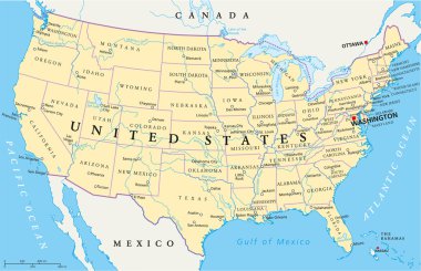 Amerika Birleşik Devletleri siyasi Haritası