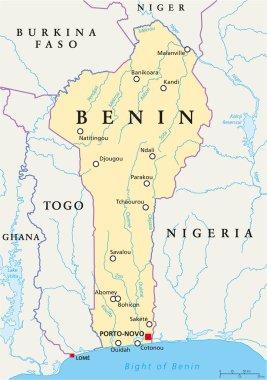Benin politik haritası