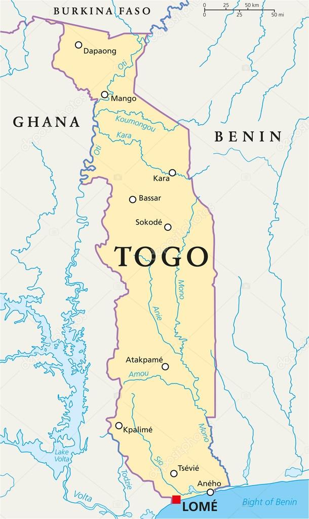 Togo Political Map