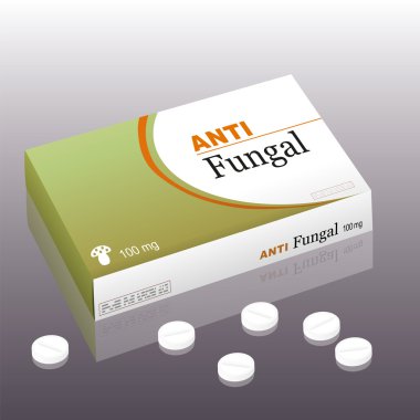 Antifungal Package Pills clipart