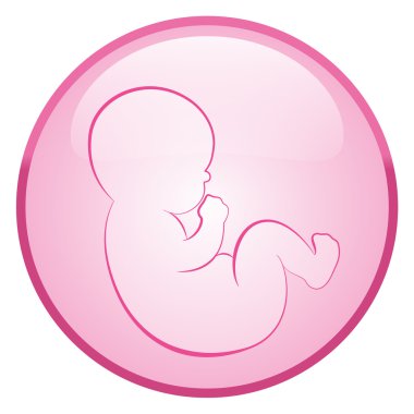 Kız bebek pembe düğme