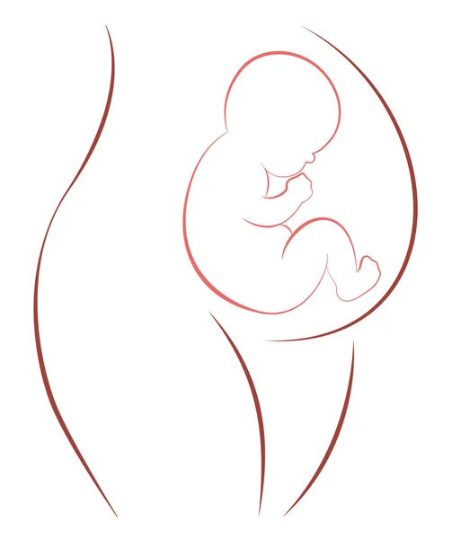 Grossesse Mère bébé Symbole — Image vectorielle