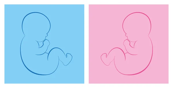 Хлопчик Baby Blue рожевий дівчинка — стоковий вектор