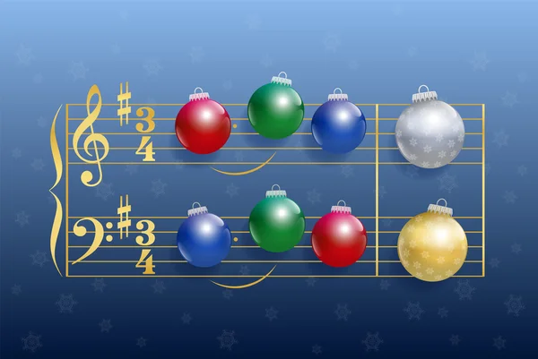 Noel Carol topları — Stok Vektör