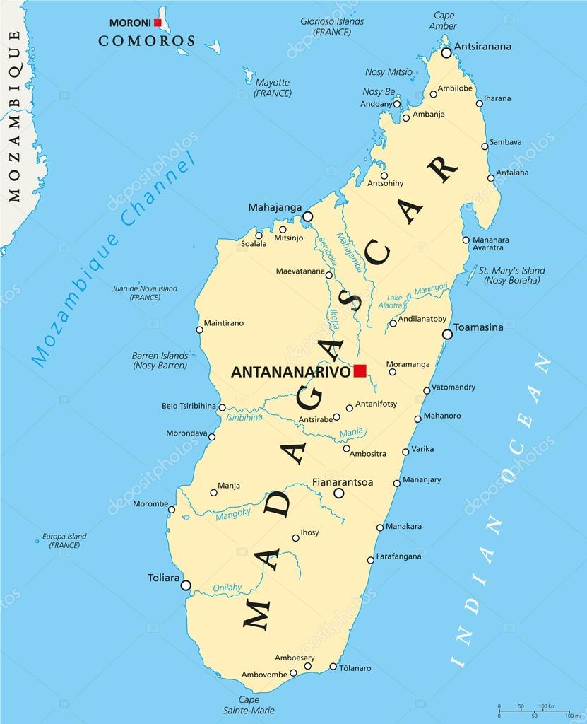 Madagascar Mapa Politico Marcus Reid