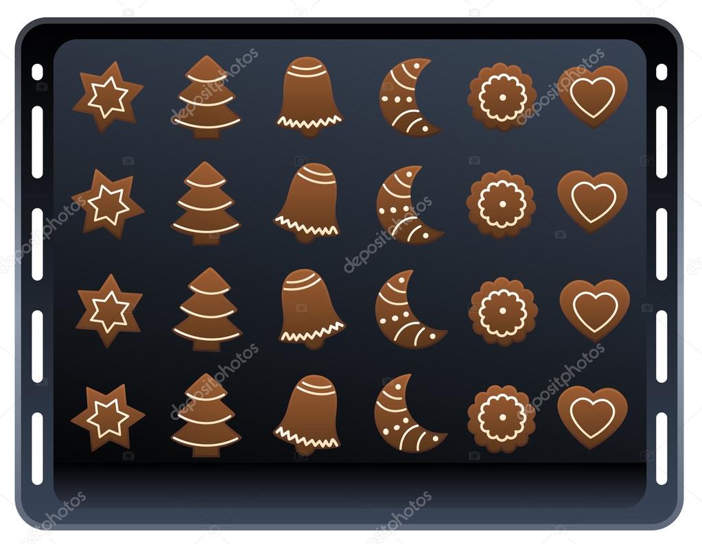 Ginger Bread Cookies Baking Plate