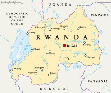Ruanda siyasi haritası