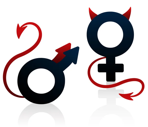 Kötü kız kötü adam şeytan sembolü