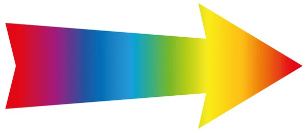 Pijl regenboog gekleurde — Stockvector