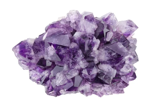 Amethyst Directly Above Over White Background — Stock Photo, Image