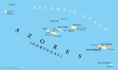 Azores siyasi harita